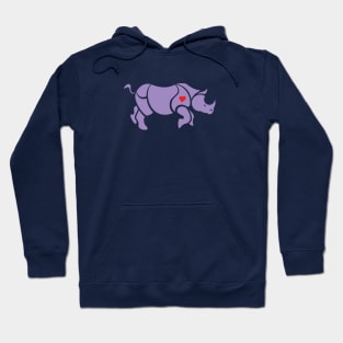 Purple Rhinoceros Gay Symbol Hoodie